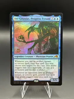 Jin-Gitaxias, Progress Tyrant FOIL PROMO STAMP Kamigawa: Neon Dynasty MTG NM - Image 1