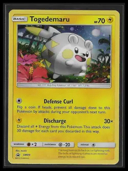 Togedemaru SM09 Cosmos Holo Black Star Promo Sun & Moon Pokemon NM - Image 1