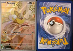 Yamper 099/094 Illustration Rare Phantasmal Flames Pokemon Holo Near Mint - Image 1