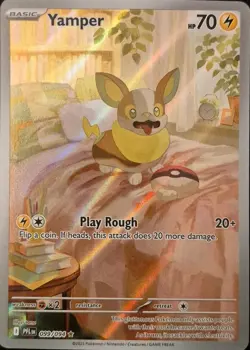 Yamper 099/094 Illustration Rare Phantasmal Flames Pokemon Holo Near Mint - Image 2