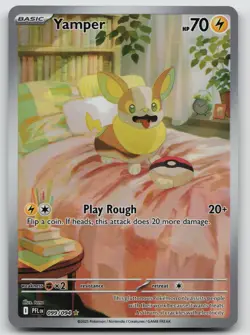 Yamper 099/094 Illustration Rare Phantasmal Flames Pokemon Holo Near Mint - Image 1