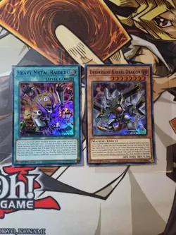 YUGIOH DESPERADO BARREL DRAGON + HEAVY METAL RAIDERS LDS1 ULTRA 1ST ED NM BLUE - Image 2