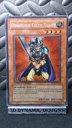 | Yugioh Obnoxious Celtic Guard CT1-EN006 2004 Collectors Tin LP/PL 🔥 | - Image 1