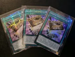 3x Shining Sarcophagus - 1st Edition Starlight Rare NM Playset Yugioh - Image 1