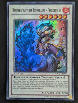 Bruderschaft der Feuerfaust - Pferdeprinz CBLZ-DE097 Super Rare DE NM YUGIOH - Image 1