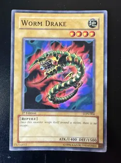 Yugioh - Worm Drake LON-004 1st Edition - Labyrinth of Nightmare - Image 1
