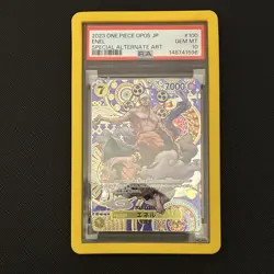 One Piece CCG Enel Special Alternate Art Holo Japanese OP05-100 PSA 10 2023 - Image 1