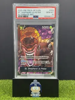 2025 ONE PIECE OP13-084 ST. SHEPHERD JU PETER ALTERNATE ART PSA 10 GEM MINT - Image 1