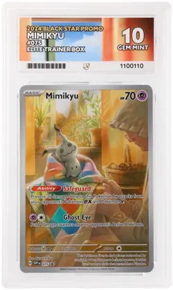 2024 Pokemon Mimikyu Black Star Promo 075 ACE 10 Gem Mint - Image 1