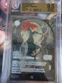 🏹 Disney Lorcana Merida Iconic BGS 9.5 Formidable Archer 242/204 Wilds Unknown - Image 2
