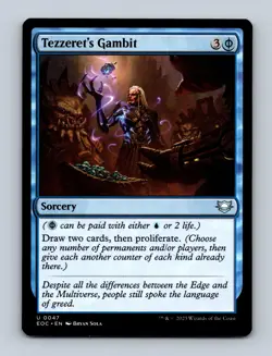 Tezzeret's Gambit Commander: Edge of Eternities Non-Foil MTG NM - Image 1