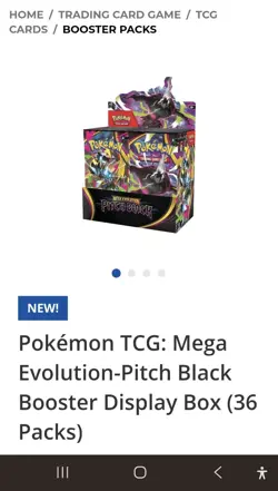 *PRESALE* Pokemon Pitch Black Booster Box (36packs) New & Sealed Ships Jul 17th - Image 1