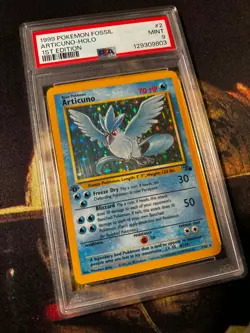 1999 POKEMON FOSSIL 1ST Eition #2 ARTICUNO HOLO PSA 9 TCG - Image 1