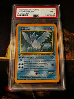 1999 POKEMON FOSSIL 1ST Eition #2 ARTICUNO HOLO PSA 9 TCG - Image 2