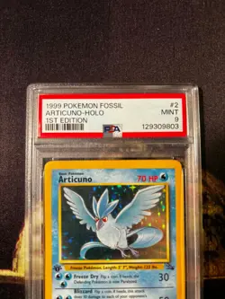 1999 POKEMON FOSSIL 1ST Eition #2 ARTICUNO HOLO PSA 9 TCG - Image 4