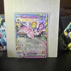 Pokemon TCG Espeon EX Prismatic Evolutions Card 034/131 Pokemon Play! Stamp - Image 1