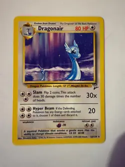 DRAGONAIR 22/130 RARE BASE SET 2 POKEMON LIGHTLY PLAYED - Image 1