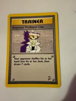 IMPOSTER PROFESSOR OAK 102/130 RARE BASE SET 2 POKEMON LIGHTLY PLAYED - Image 1