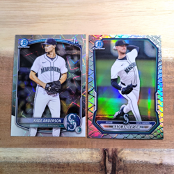 Topps 2025/2026 Bowman Chrome Mariners Kade Anderson 1st Bowman 2-Card Lot - Image 1