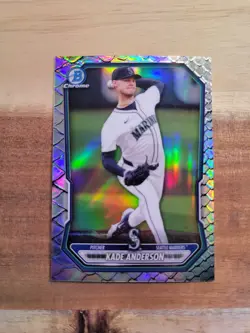 Topps 2025/2026 Bowman Chrome Mariners Kade Anderson 1st Bowman 2-Card Lot - Image 4