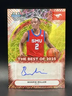 2025-26 Bowman Best U Boopie Miller The Best of 2025 Yellow Laser Auto /75 SMU - Image 1