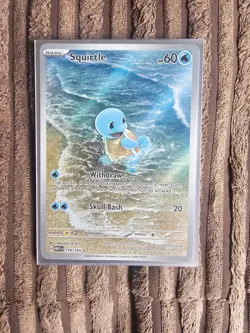 Pokemon Squirtle TCG Holo Card 170/165 Scarlet Violet 151 Illustration Rare - Image 1
