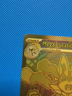 Pokemon TCG Mega Lucario EX Mega Evolution 188/132 Gold Rare - Image 3
