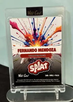 Fernando Mendoza Rookie Card 1/1 (No Helmet) Splat by Wild Card 2026 - Image 2