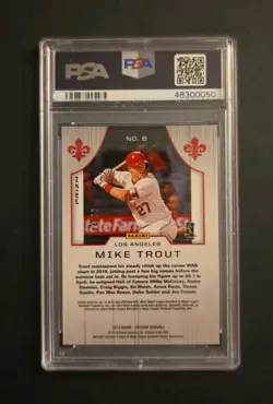 2019 Panini Chronicles Crusade *Pink PRIZM* #8 MIKE TROUT PSA 10 GEM MINT POP 1 - Image 2