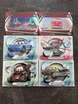 2026 Topps Chrome Disney Cars Tex Refractor 20th Anniversary CRS-10 CRS-5 NM - Image 1