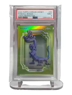 2024 Topps Chrome Disney Randall Boggs Green Refractor /99 #89 PSA 9 MINT SP Car - Image 1