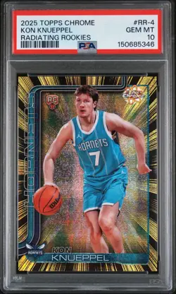 Kon Knueppel 2025 Topps Chrome Radiating Rookies #RR-4 PSA 10 SSP - Image 1
