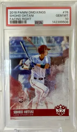 Panini 2018 Diamond Kings Shohei Ohtani Rookie #76 Facing Right PSA 10 - Image 1