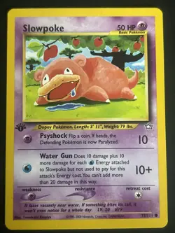 Pokemon TCG Slowpoke Neo Genesis 1st Edition Card 73/111 - Image 1
