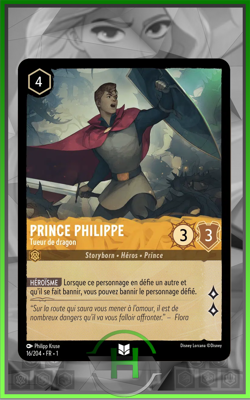 Prince Philippe - 16/204 -"Corrigee"- Chapitre 1 - Carte Lorcana Francaise Neuve - Image 1