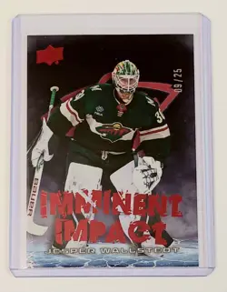 Jesper Wallstedt #ii-30 [/25 RED Imminent Impact] 24-25 Overtime Hockey - Image 1