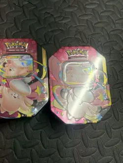X2 Pokemon TCG Mega Moon Lit Clefable EX Tin - Brand New & Factory Sealed-both - Image 3