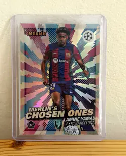 Topps Merlin UCC 2023-24 Lamine Yamal Merlin's Chosen Ones MC-1 RC Insert - Image 1