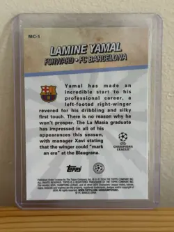 Topps Merlin UCC 2023-24 Lamine Yamal Merlin's Chosen Ones MC-1 RC Insert - Image 2