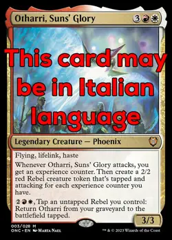 MTG OTHARRI, SUNS' GLORY 3 EXC - OTHARRI, GLORIA DEI SOLI - ONC IT - MAGIC - Image 1