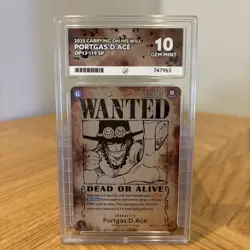 One Piece TCG Portgas D. Ace Wanted Poster OP13-119 Ace 10 Gem Mint *ERROR* card - Image 1