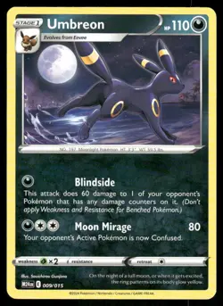Pokemon Cards Umbreon 009/015 McDonald's Promos 2024 Promo NM - Image 1