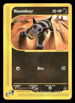 Houndour - 113/165 - Common - Expedition - Pokemon Card - LP - Image 1