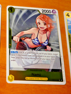 ONE PIECE ENGLISH CARD RARE HOLO GAME CARTE CARTE NAMI OP15-108 R EN MINT - Image 1