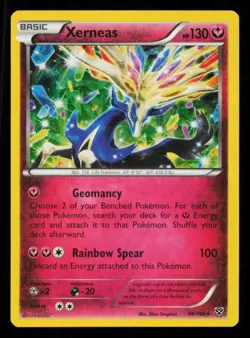 Pokemon Card Xerneas 96/146 Cracked Ice Theme Deck XY Base Holo Promo MP 2014 - Image 1