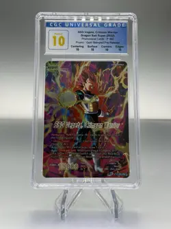 Dragon Ball Card Game Vegeta Crimson Warriors P-360 Gold Foil Promo Perfect 10 - Image 1