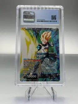 Dragon Ball Card Game Vegeta Crimson Warriors P-360 Gold Foil Promo Perfect 10 - Image 2