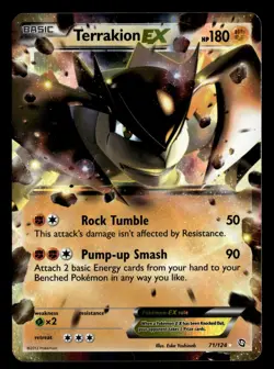 Terrakion EX 71/124 EX Rare Holo Dragons Exalted Pokemon Card - Image 2