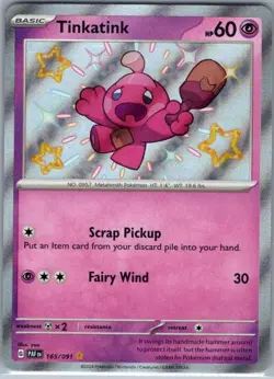Tinkatink 165/091 SV: Paldean Fates - Pokemon Card - NM - Image 1