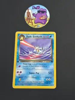 Pokemon TCG Dark Golduck 37/82 - 1st Edition Team Rocket Non Holo Card HP - Image 1